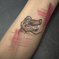 Dinosaur arm paint - Olivian Face Paint