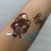 Fireman TeddyBear arm paint - Olivian Face Paint