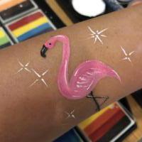 Flamingo arm paint - Olivian Face Paint