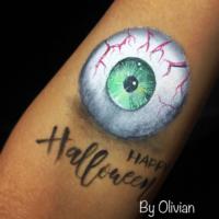 Halloween Eyeball  arm paint - Olivian Face Paint