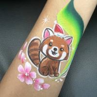 Red Panda arm paint - Olivian Face Paint