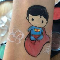 Superman arm paint - Olivian Face Paint