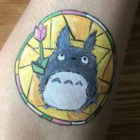 Totoro arm paint - Olivian Face Paint