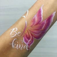 Golden Butterfly Arm Paint - Olivian Face Paint
