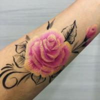 Golden Rose Arm Paint - Olivian Face Paint