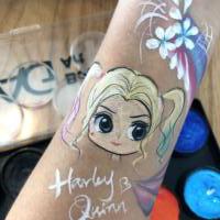 Harley Quinn arm paint - Olivian Face Paint