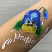 Pansy Arm Paint - Olivian Face Paint