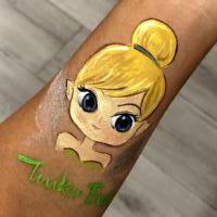 Tinker Bell arm paint - Olivian Face Paint