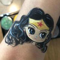 Wonder Woman arm paint - Olivian Face Paint